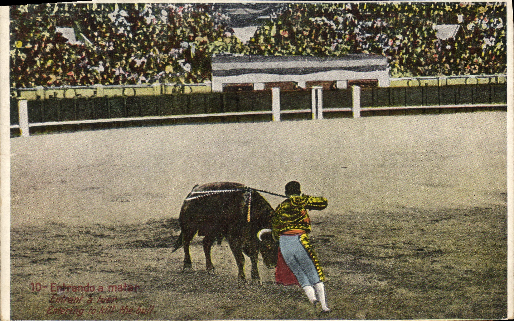 CPA Corrida Course de taureaux Entrando a matar 