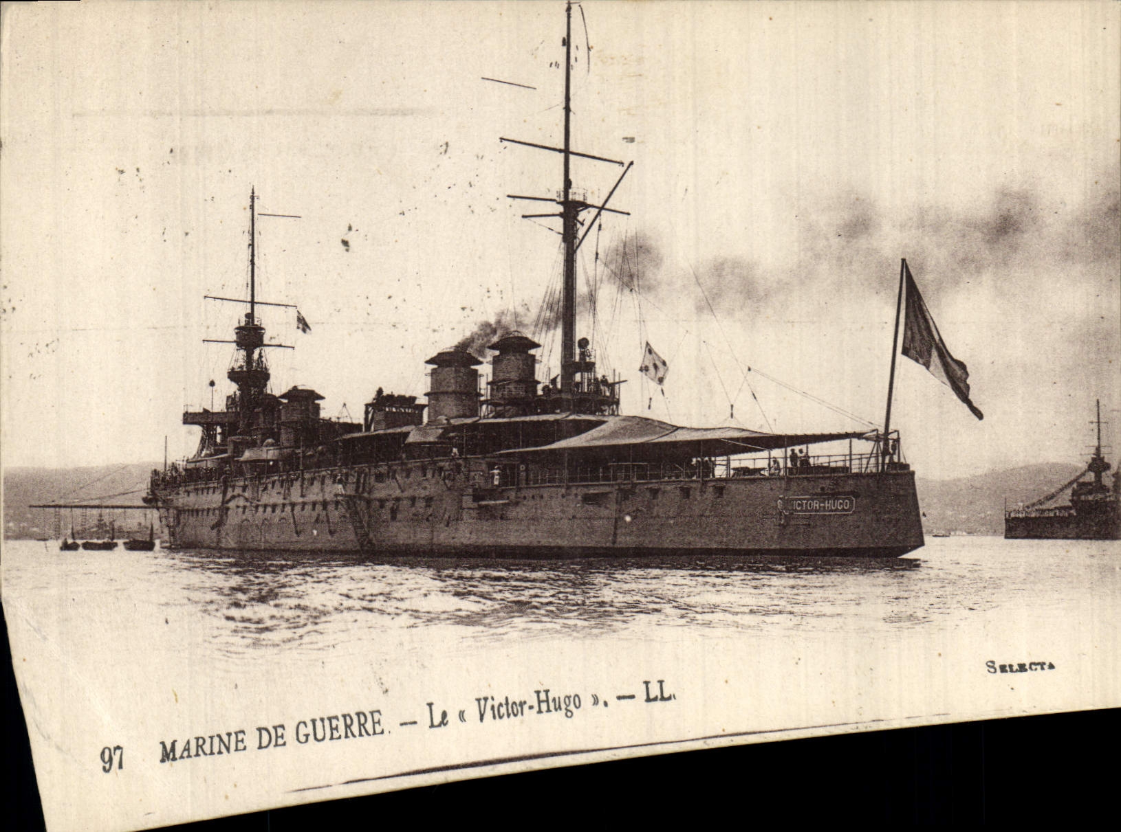 Vintage Postcard Warship Victor Hugo