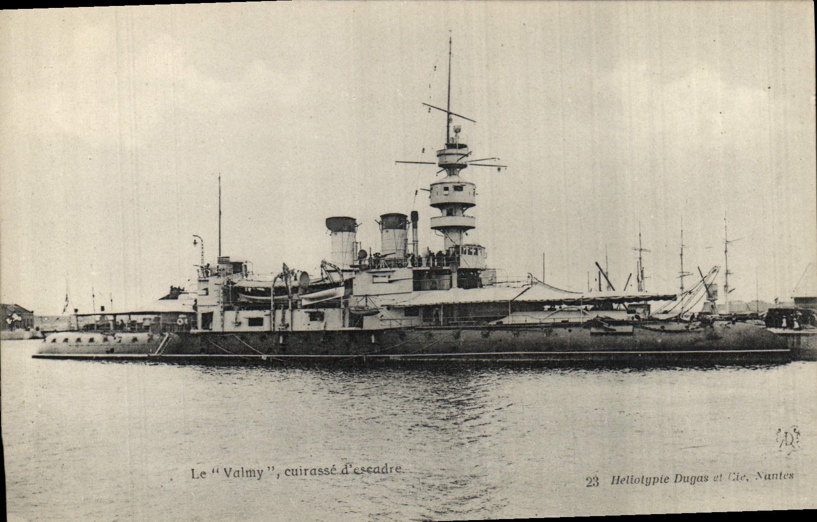 CPA Bateau de Guerre Le Valmy Cuirasse d'escadre 