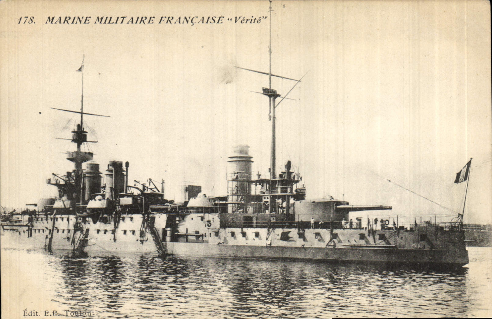 Vintage Postcard Warship Truth