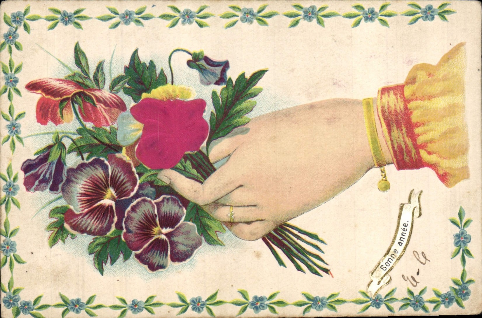 CPA Fantaisie Fleurs 