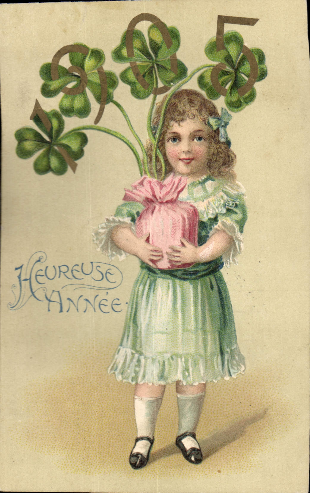 CPA Fantaisie Fleurs Enfant Trefles 