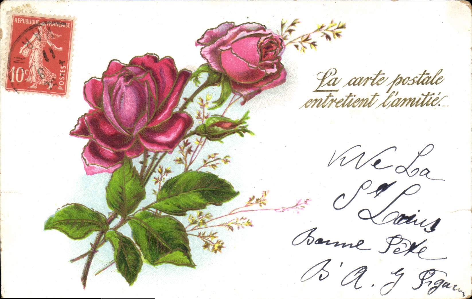 CPA Fantaisie Fleurs 