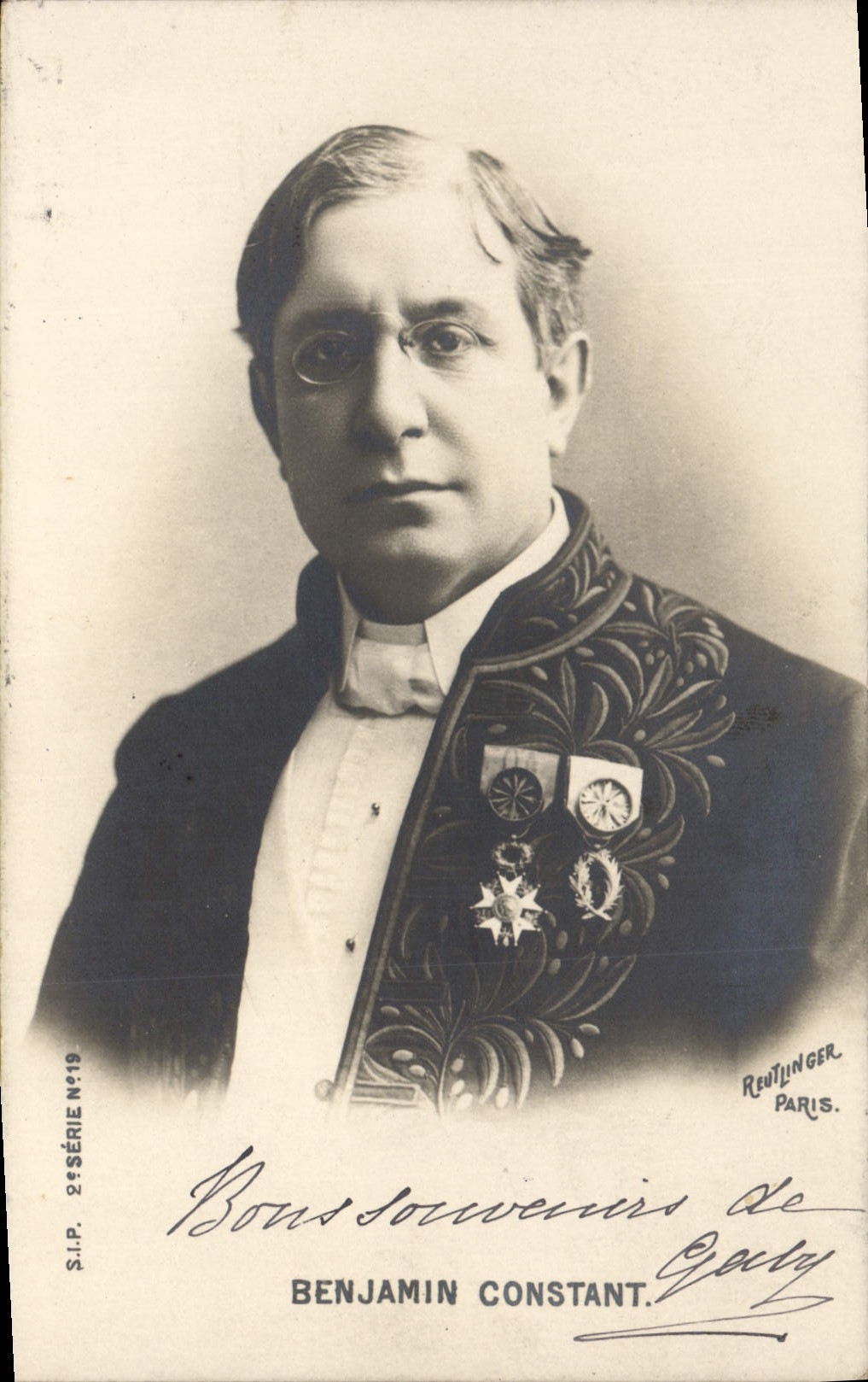 Vintage Postcard Benjamin Constant Medals