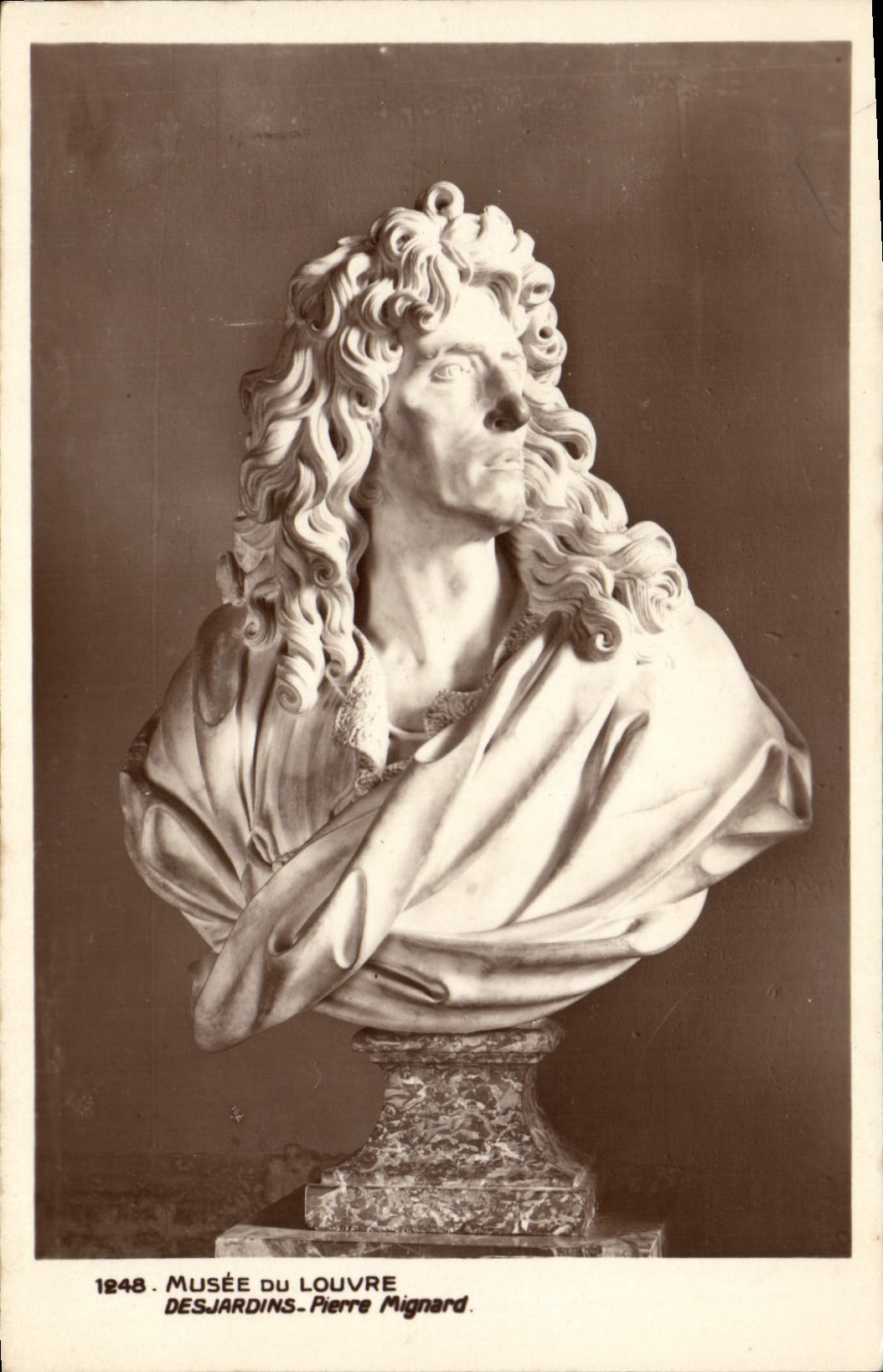 Vintage Postcard Paris Museum of Louvre Desjardins Pierre Mignard