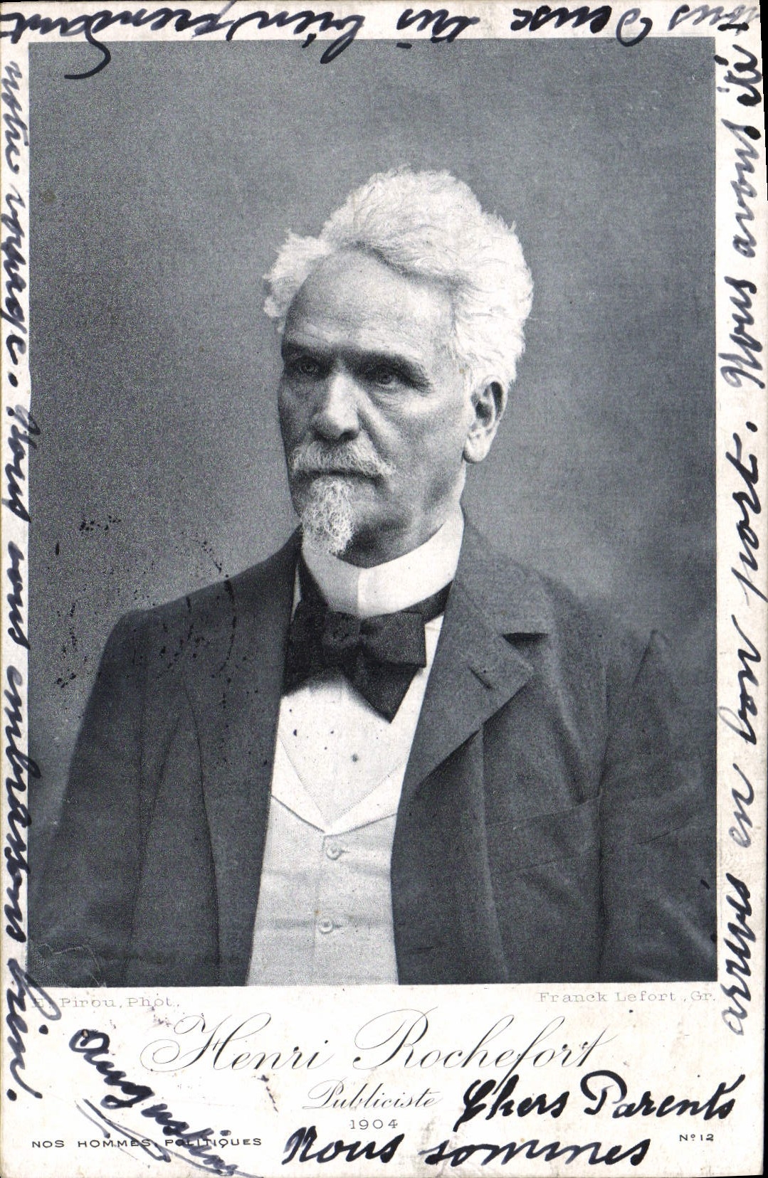 Vintage Postcard Henri Rochefort Publicity agent