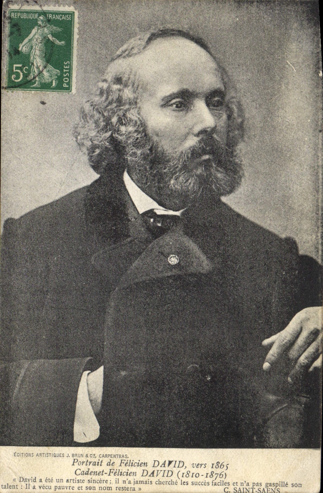 CPA Potrait de Felicien David Cadenet Felicien David 