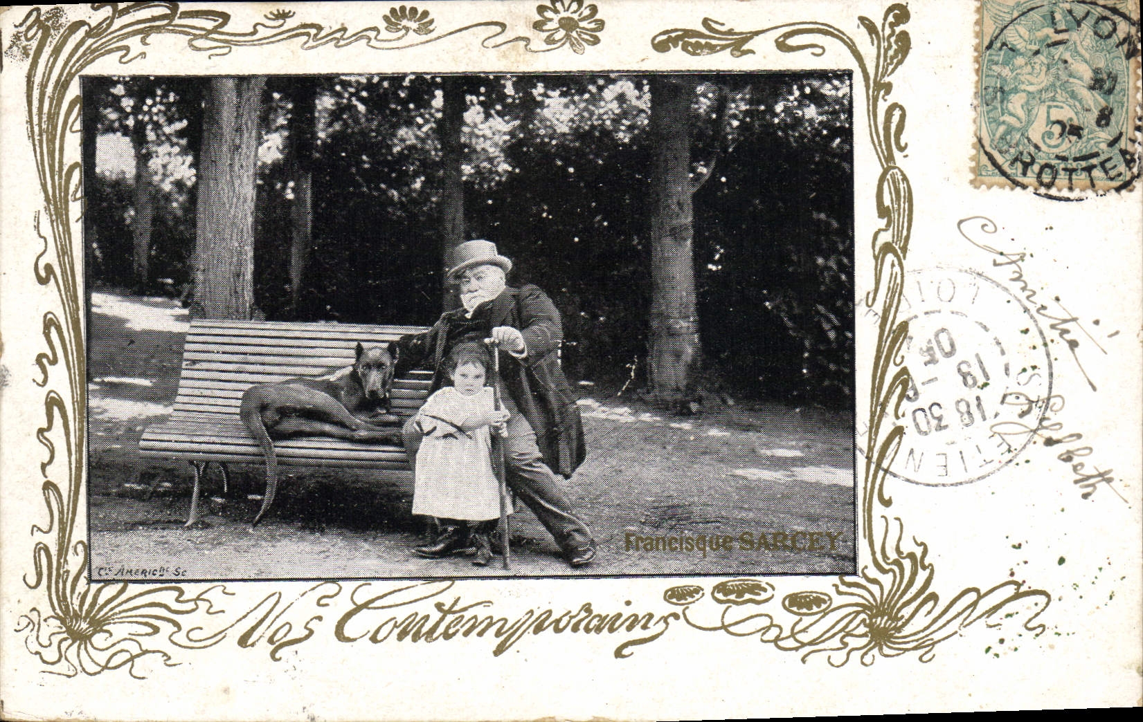 CPA Francisque Sarcey Enfant Chien 