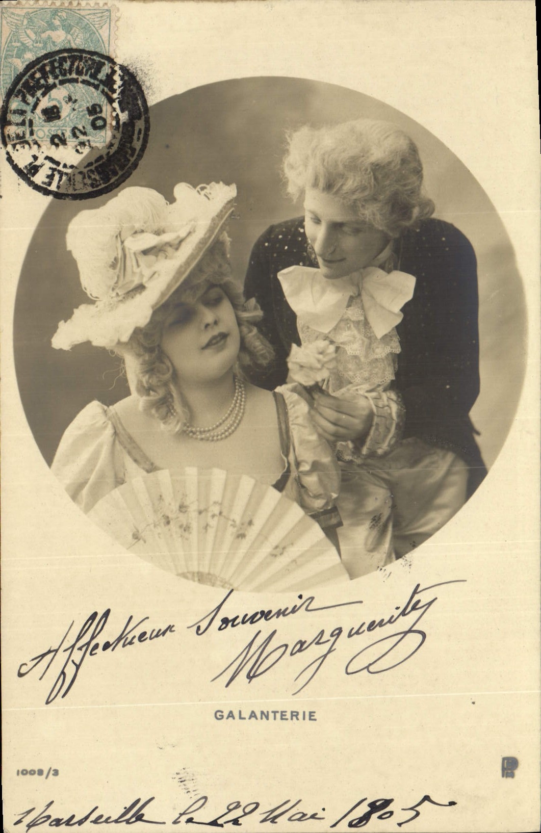 Vintage Postcard Fantasy Range Woman Courteousness