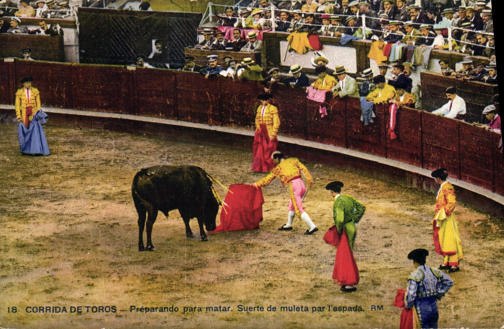 CPA Corrida Course de taureaux Preparando para matar Suerte de muleta par l'espada