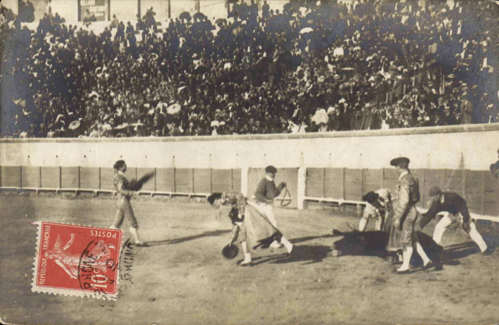 TARJETA FOTO Arles Despedida de Bombita Corrida Corrida de toros