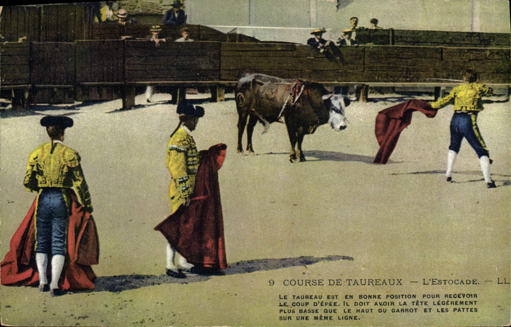 CPA Corrida Course de taureaux L'estocade
