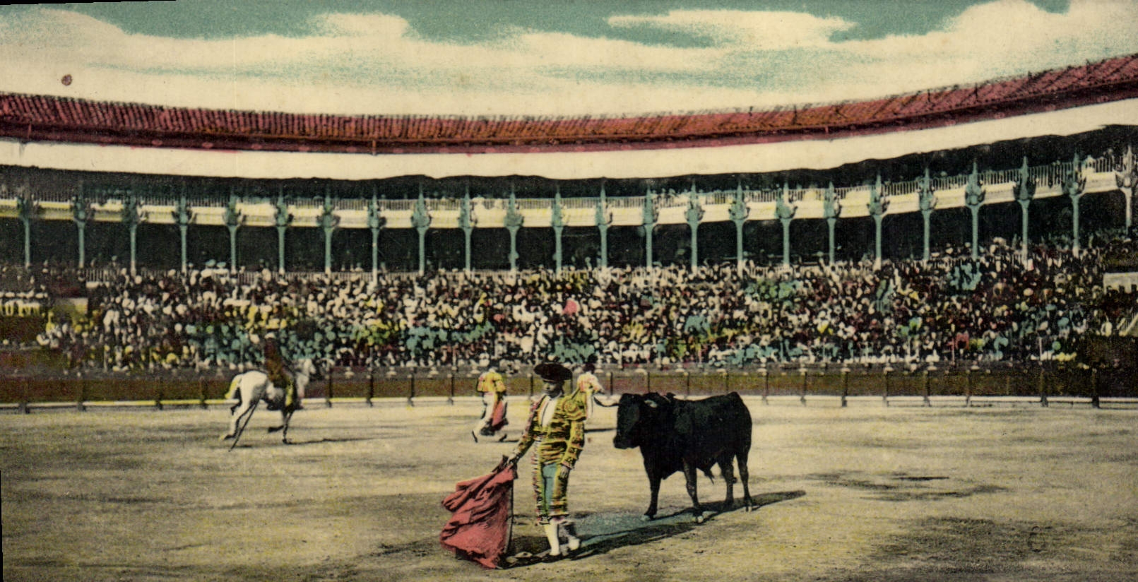 CPA Corrida Course de taureaux Un Quite