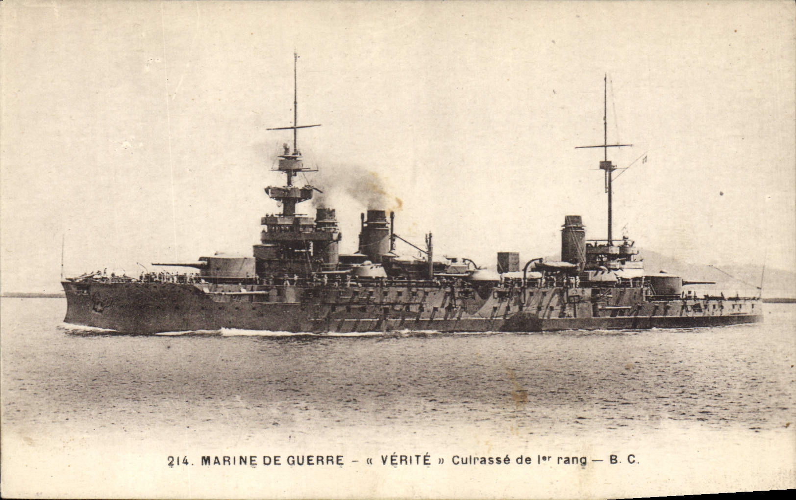 CPA Bateau de Guerre Verite Cuirasse de 1er rang
