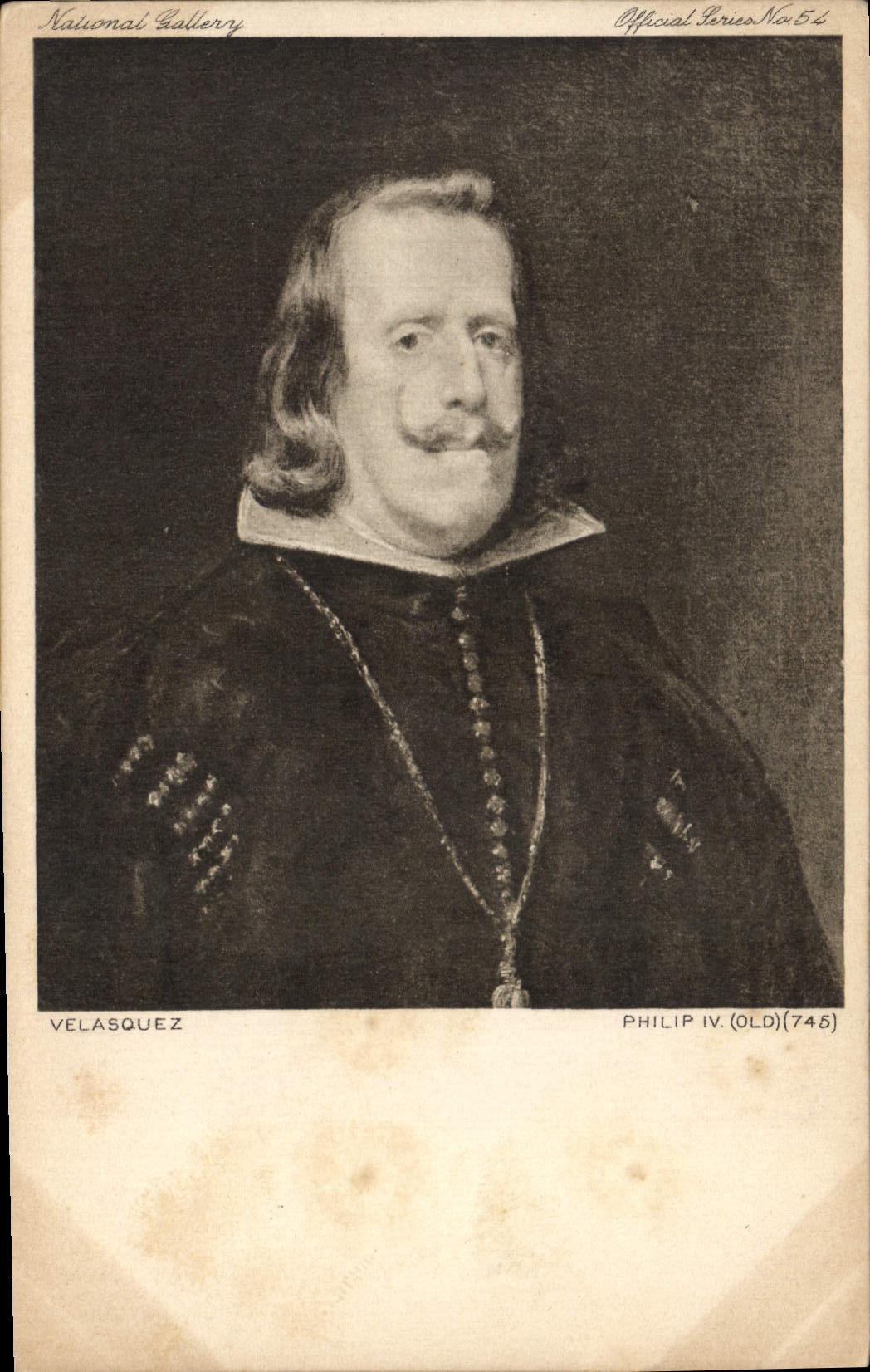 Vintage Postcard National Gallery London Velasquez Philip IV