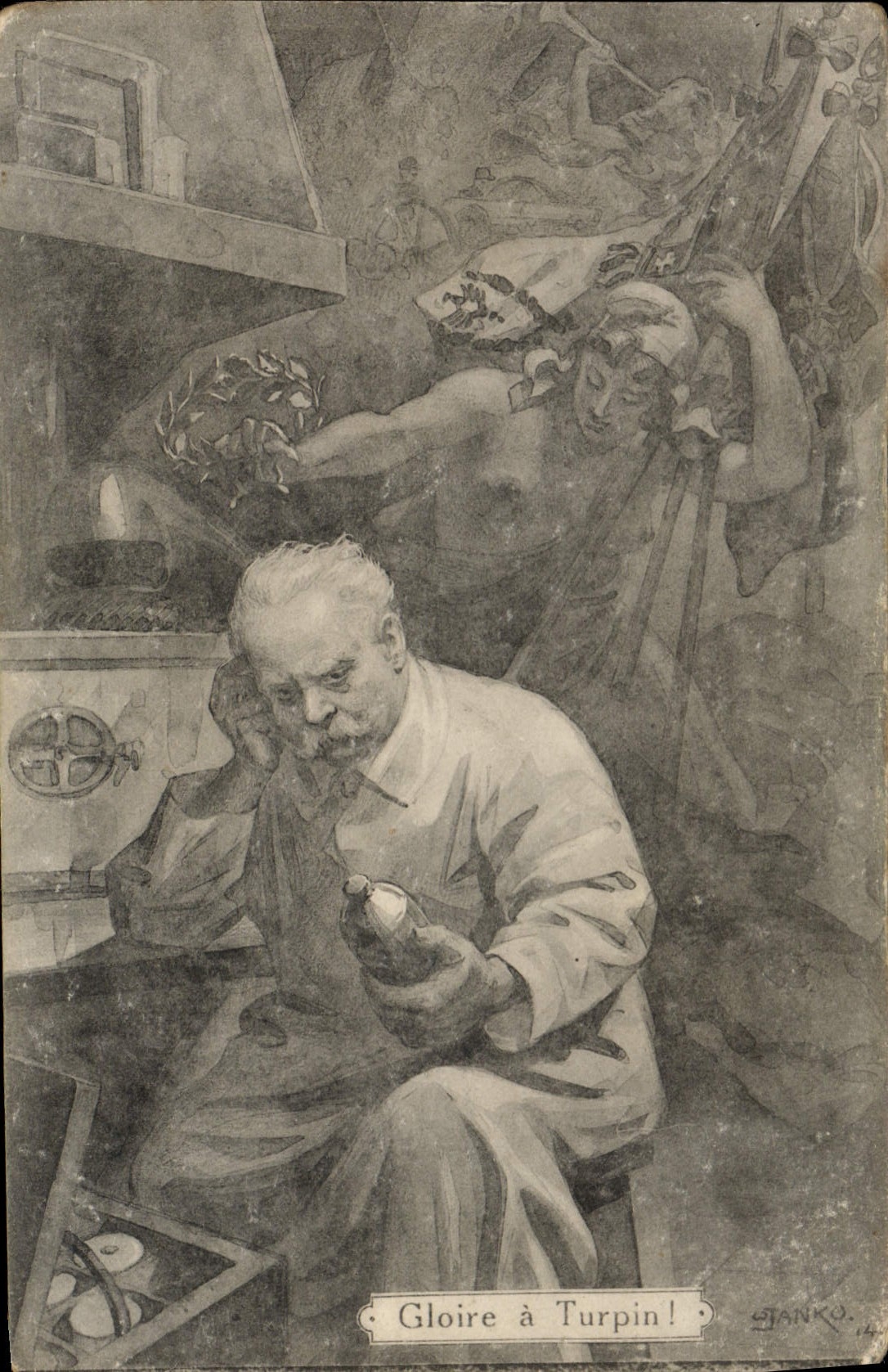 Vintage Postcard Gloire has Turpin!