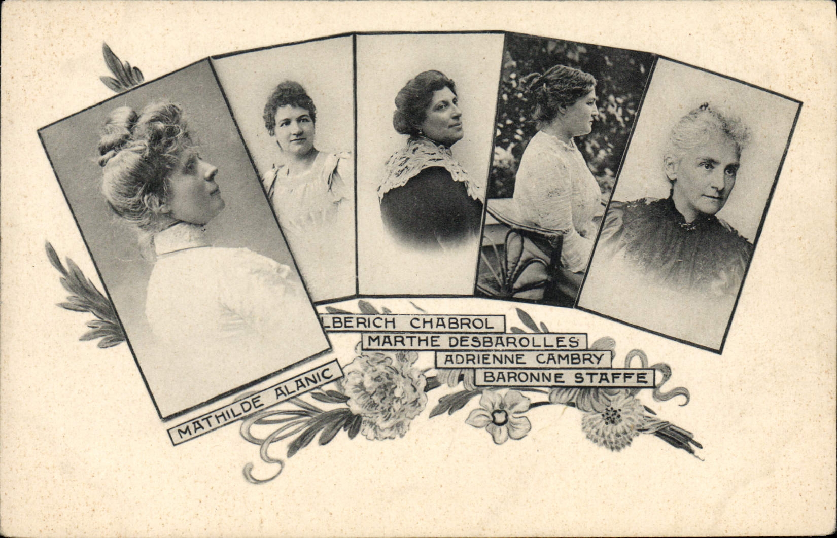 CPA Mathilde Alanic Chabrol Marthe Desbarolles Adrienne Cambry Baronne Staffe 
