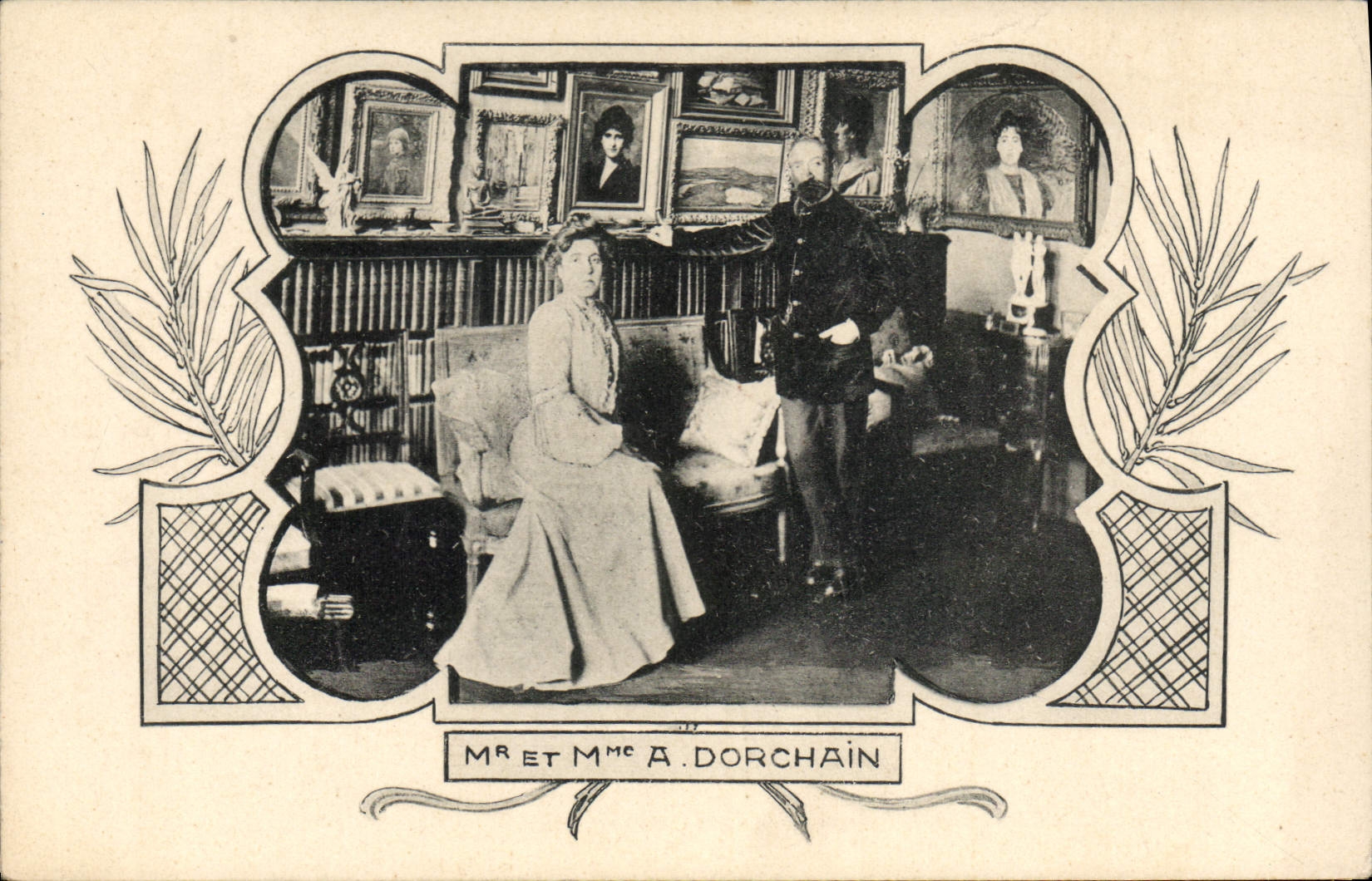Vintage Postcard Mr. and Mrs. Dorchain