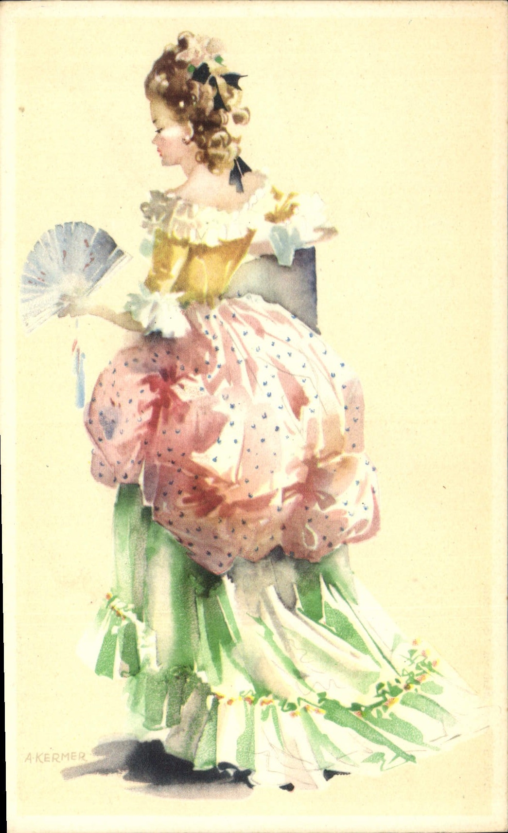 Vintage Postcard Fantasy Woman Avros Range