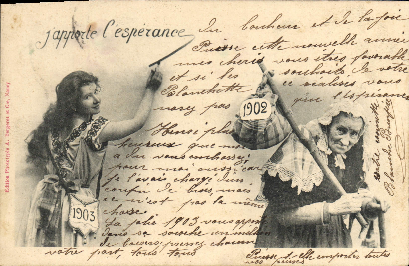 Vintage Postcard Fantasy Women Year 1902