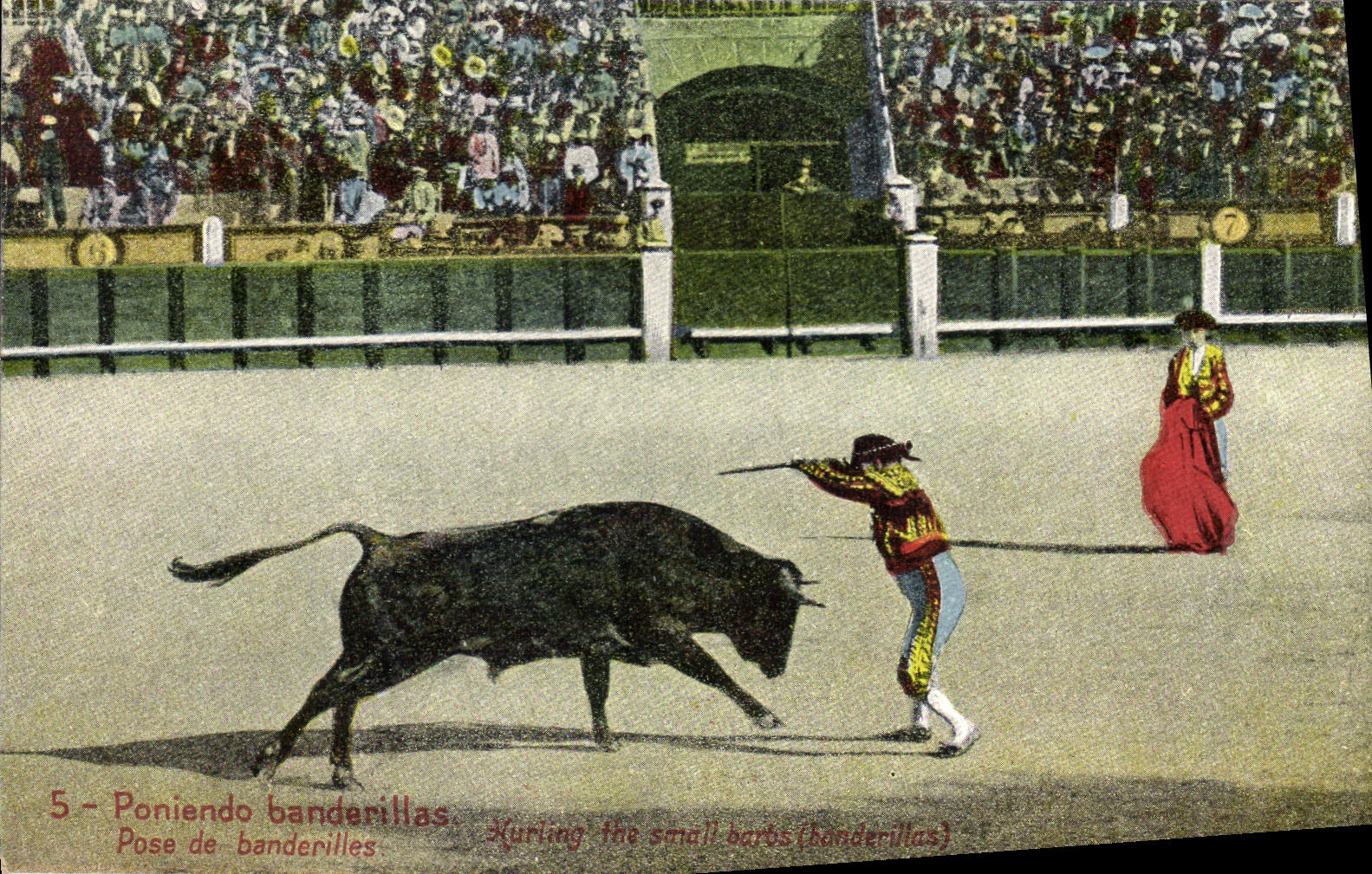 CPA Corrida Course de taureaux Poniendo banderillas 