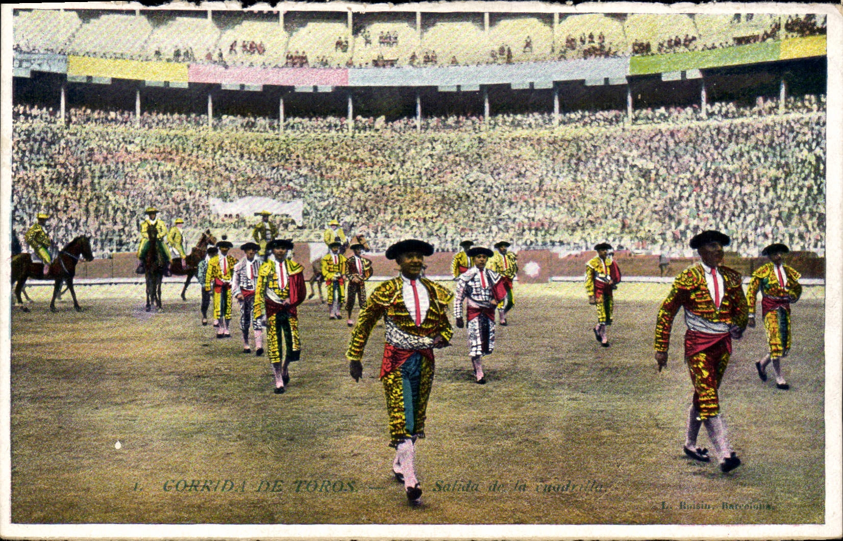 CPA Corrida Course de taureaux Salida de la cuadrilla