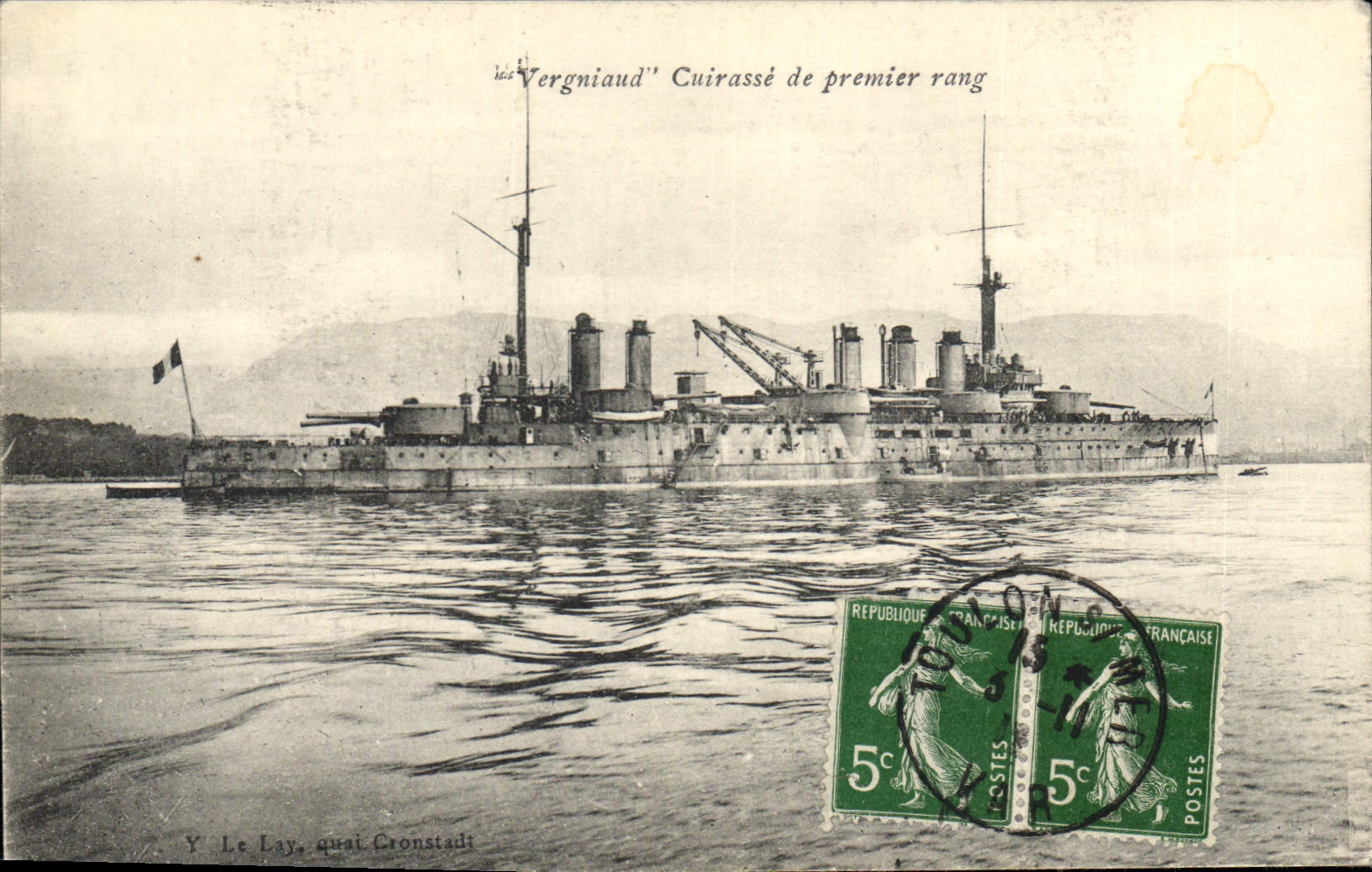 CPA Bateau de Guerre Vergniaud Cuirasse de premier rang 
