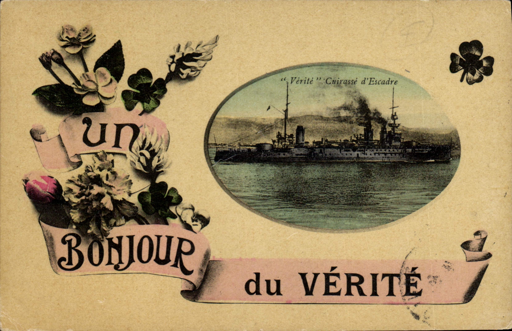 CPA Bateau de Guerre Verite Cuirasse d'escadre 
