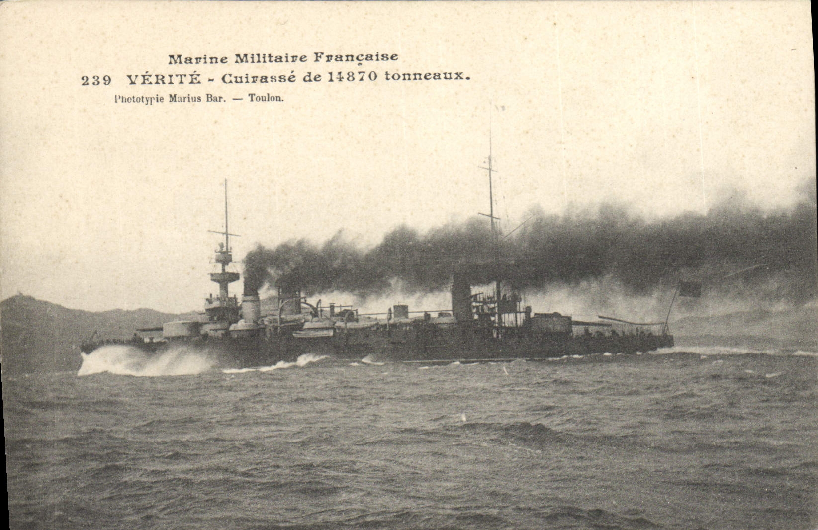 CPA Bateau de Guerre Verite Cuirasse 