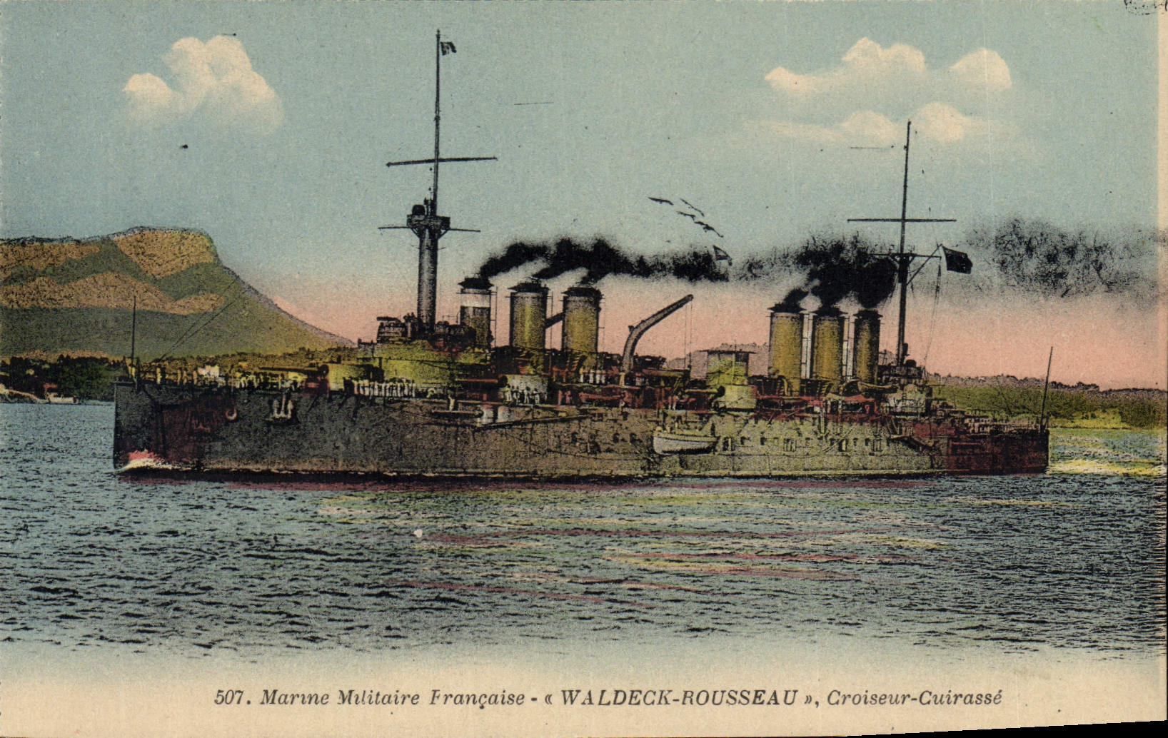 CPA Bateau de Guerre Waldeck Rousseau Croiseur Cuirasse