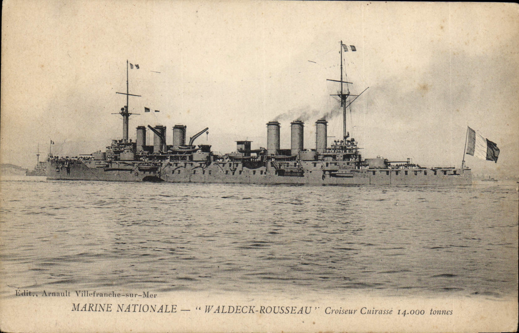 CPA Bateau de Guerre Waldeck Rousseau Croiseur Cuirasse