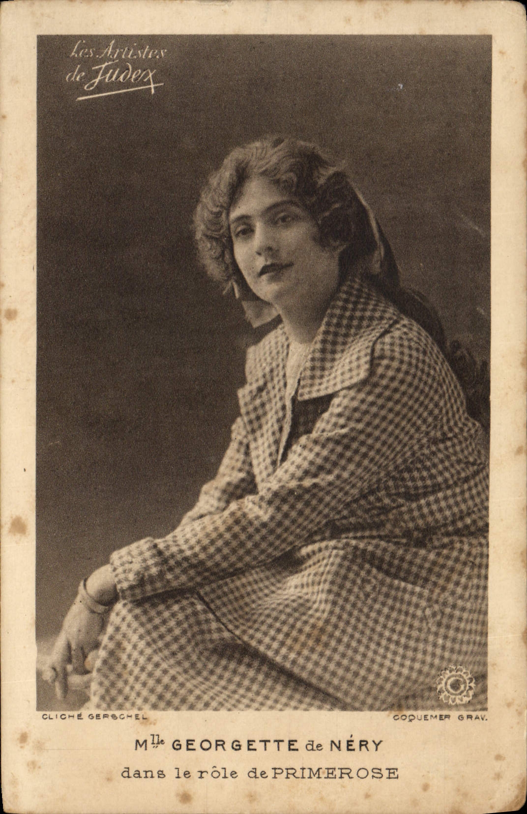 CPM Cinema Mlle Georgette de Nery dans le role de Primerose