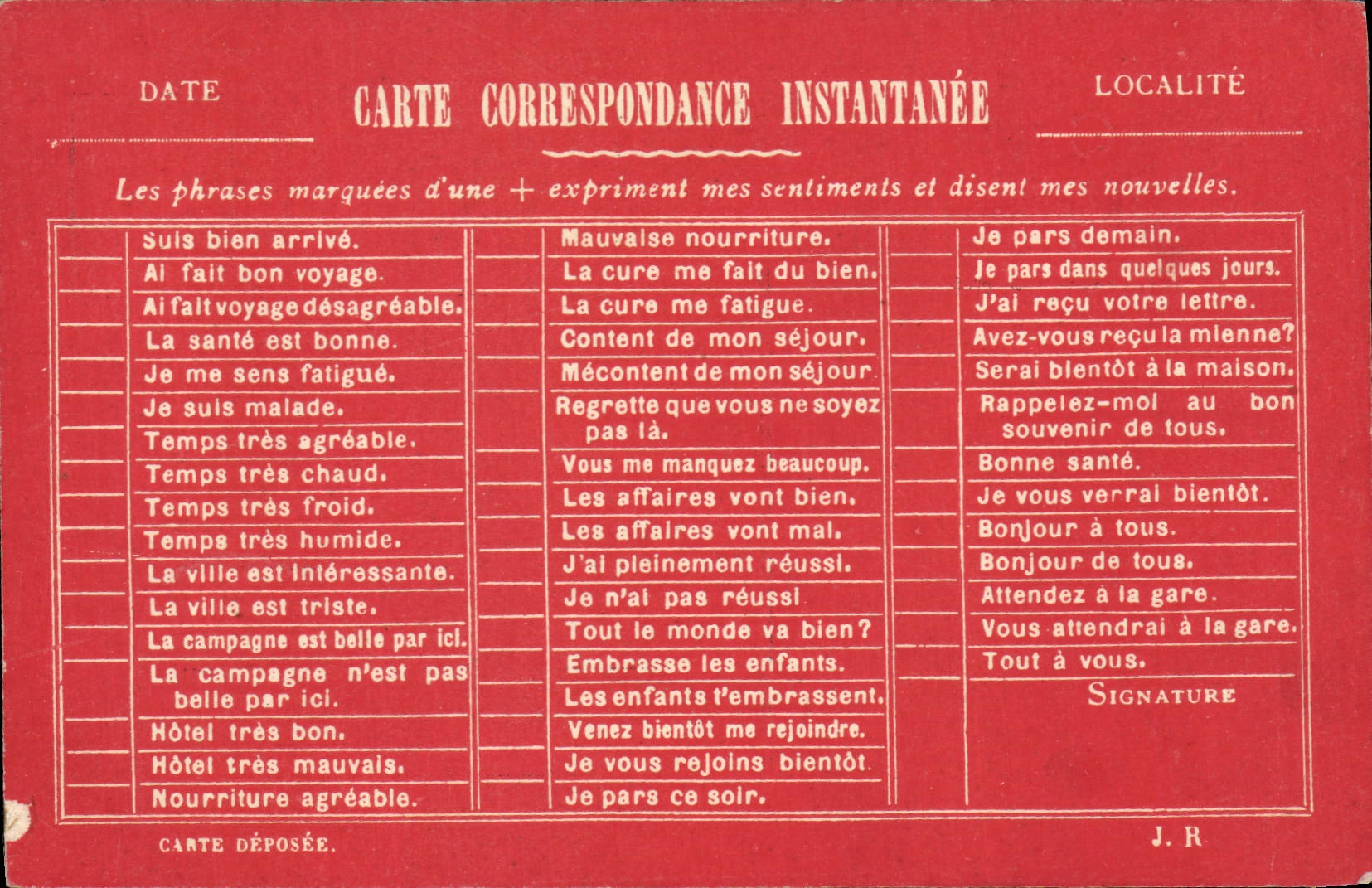 CPA Fantaisie Carte correspondance instantanee