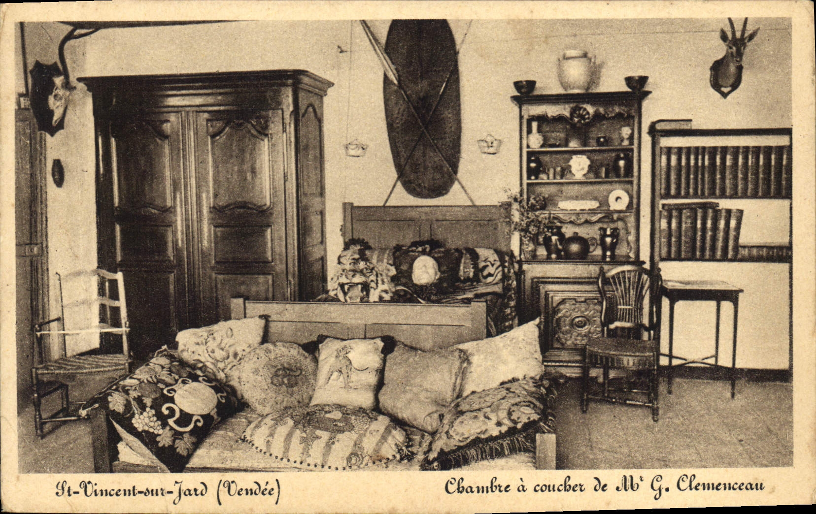 CPA St Vincent sur Jard Chambre a coucher de Mr G Clemenceau 