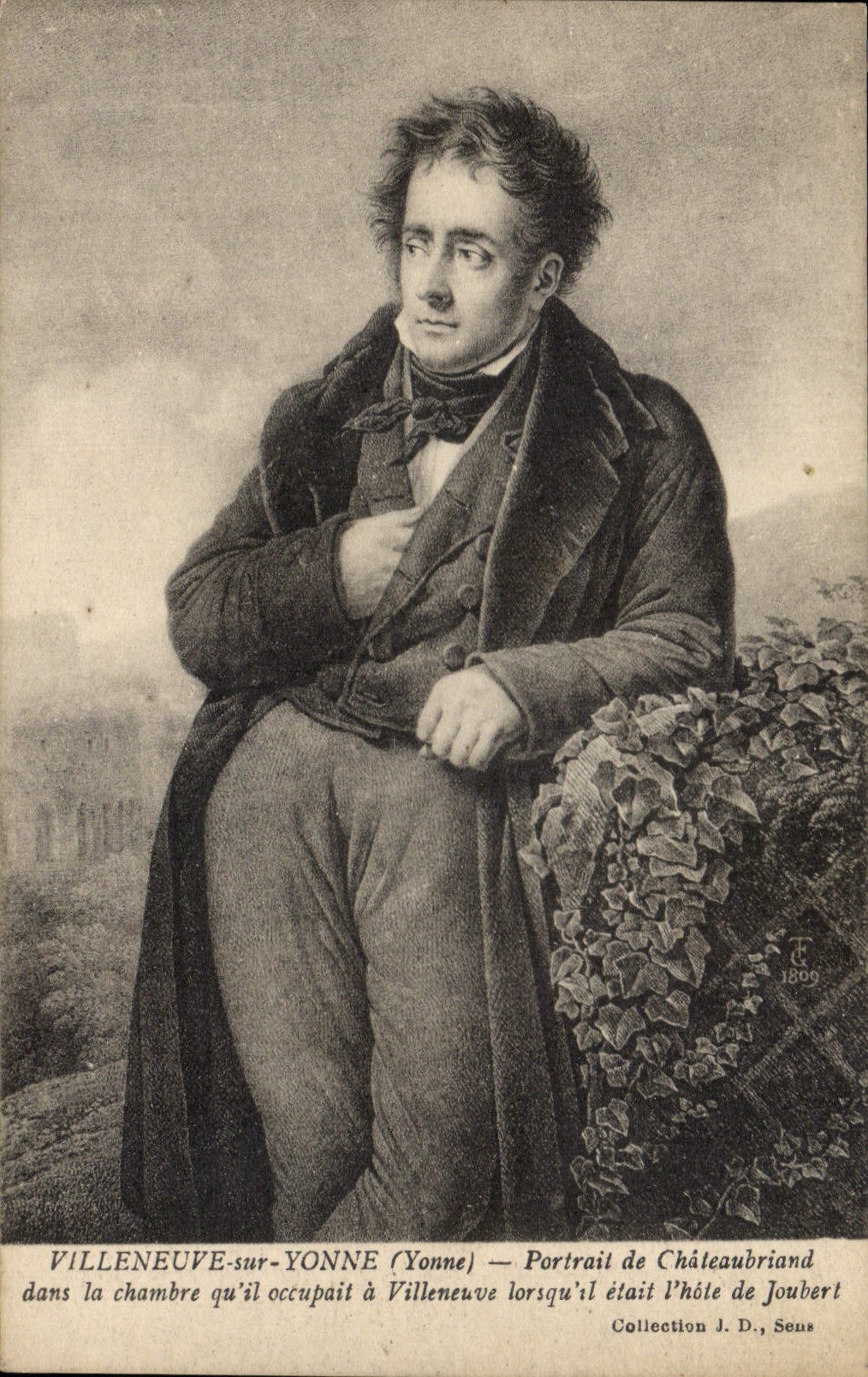 CPA Villeneuve sur Yonne Portrait de Chateaubriand 