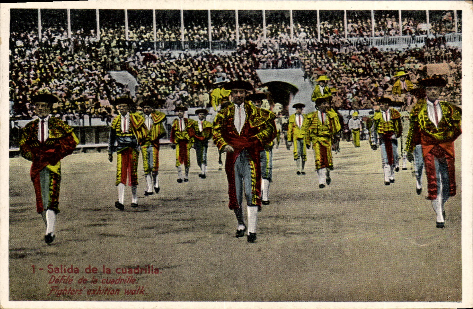 CPA Corrida Course de taureaux Salida de la cuadrilla