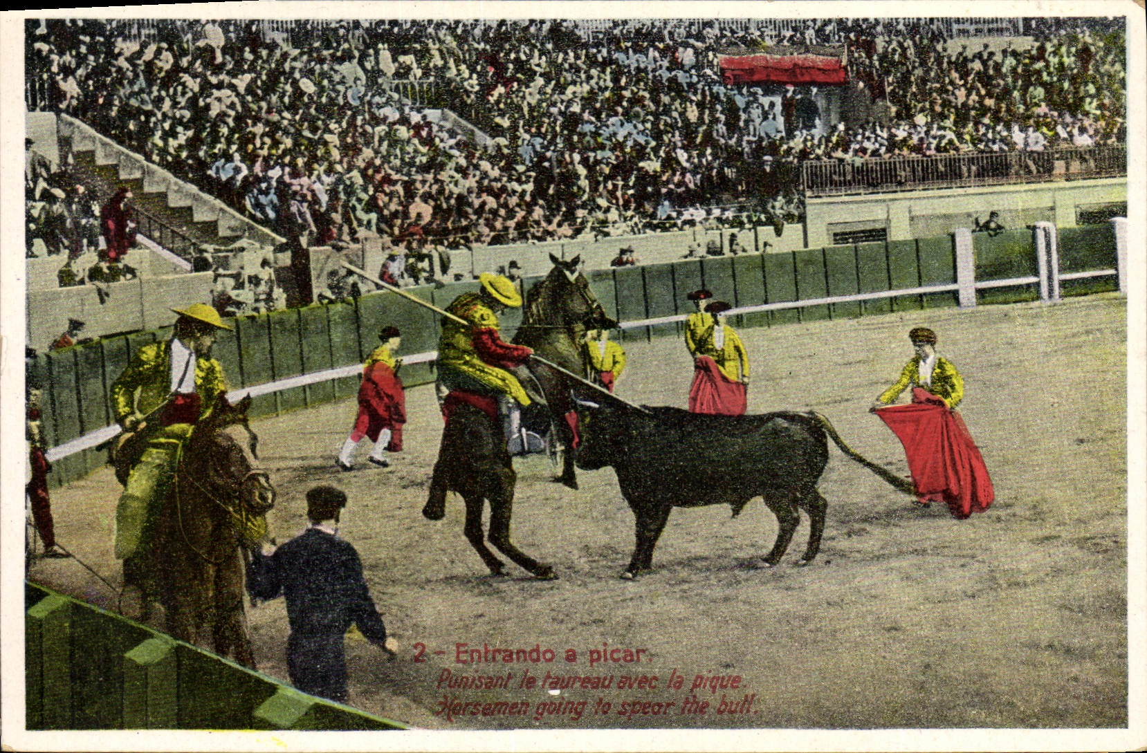 CPA Corrida Course de taureaux Entrando a picar