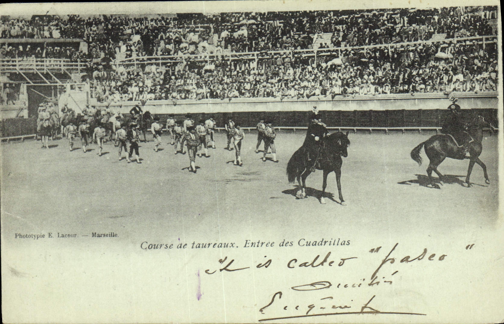 CPA Corrida Course de taureaux Entree des cuadrillas