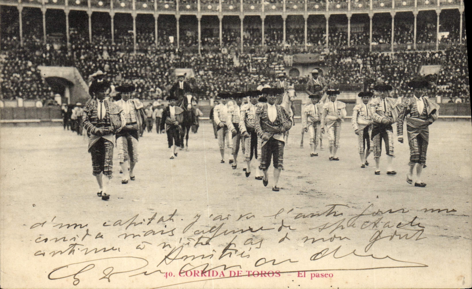 CPA Corrida Course de taureaux El paseo
