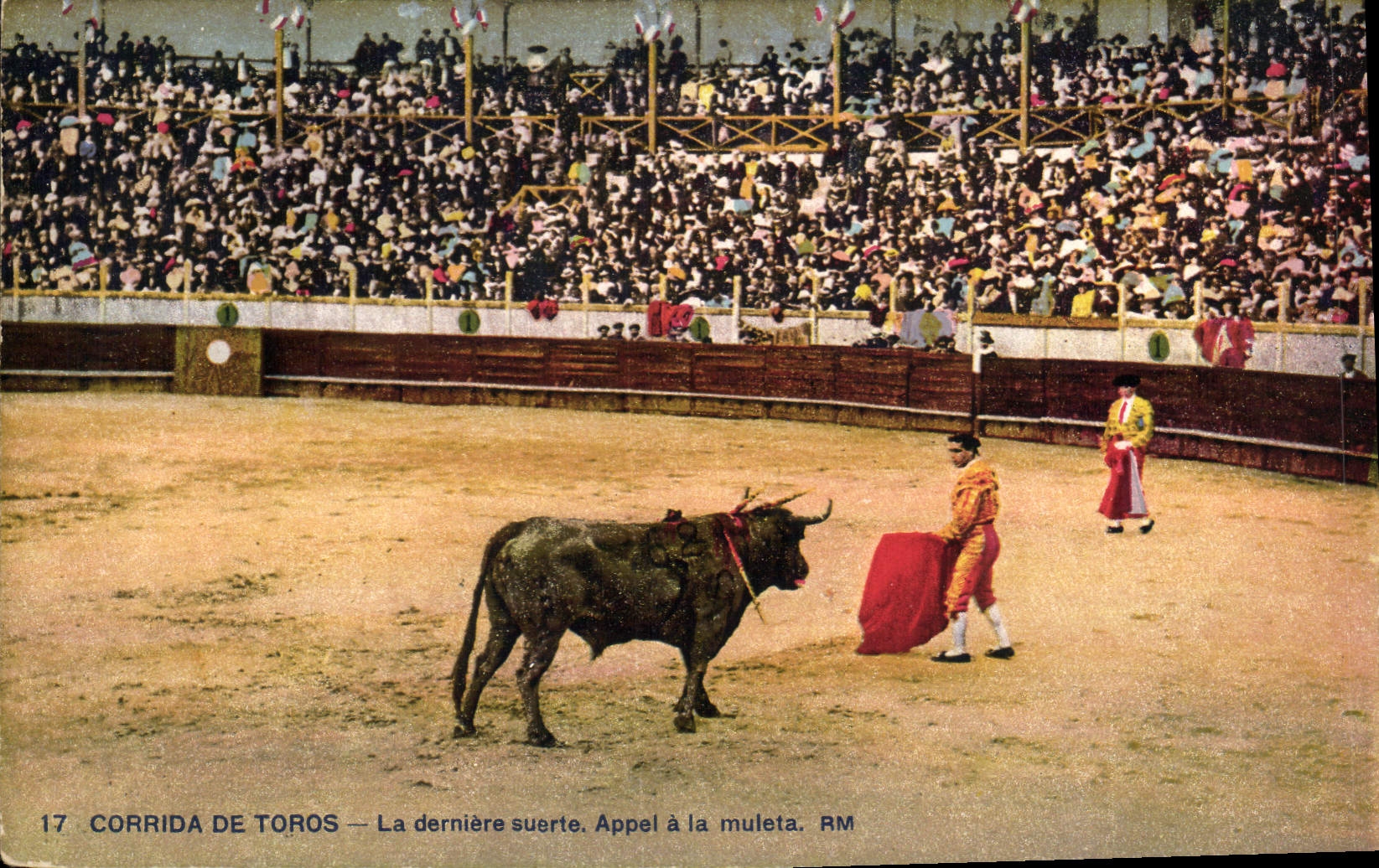 Postal Corrida Corrida de toros el dernire suerte Llamada tiene el muleta