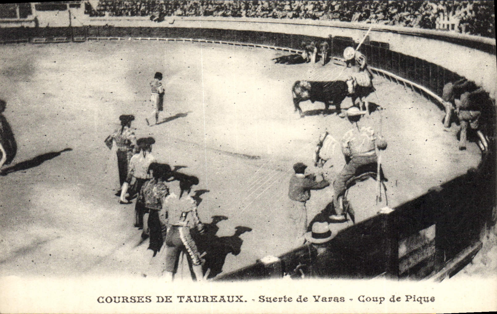 CPA Corrida Course de taureaux Suerte de Varas Coup de pique