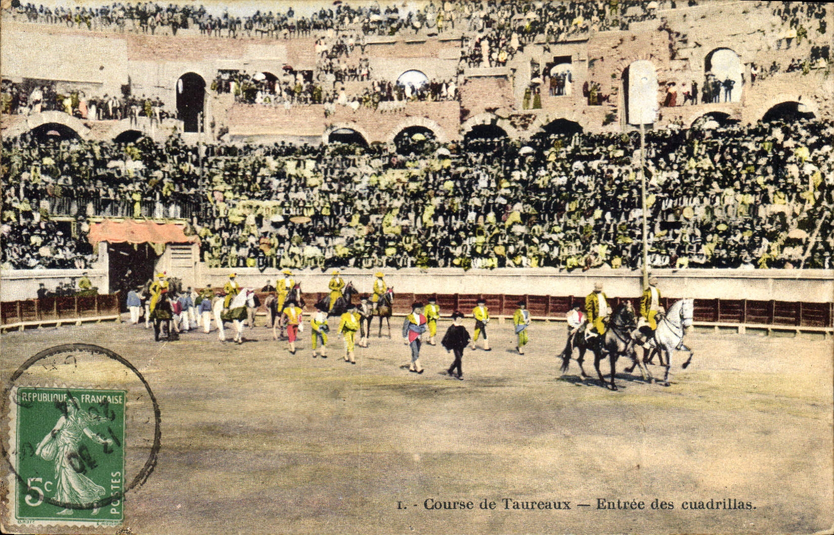 CPA Corrida Course de taureaux Entree des cuadrillas