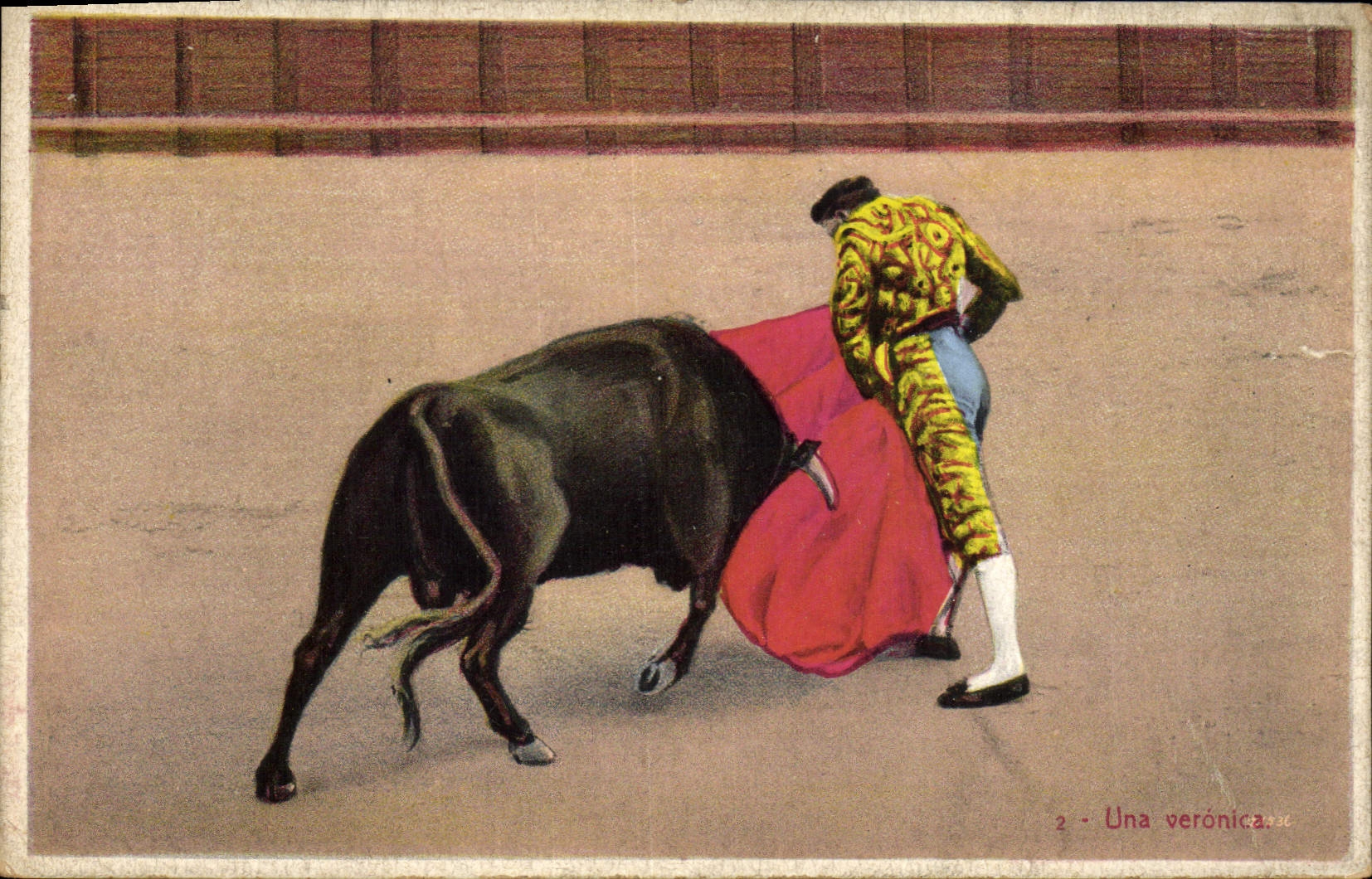 CPA Corrida Course de taureaux Una veronica