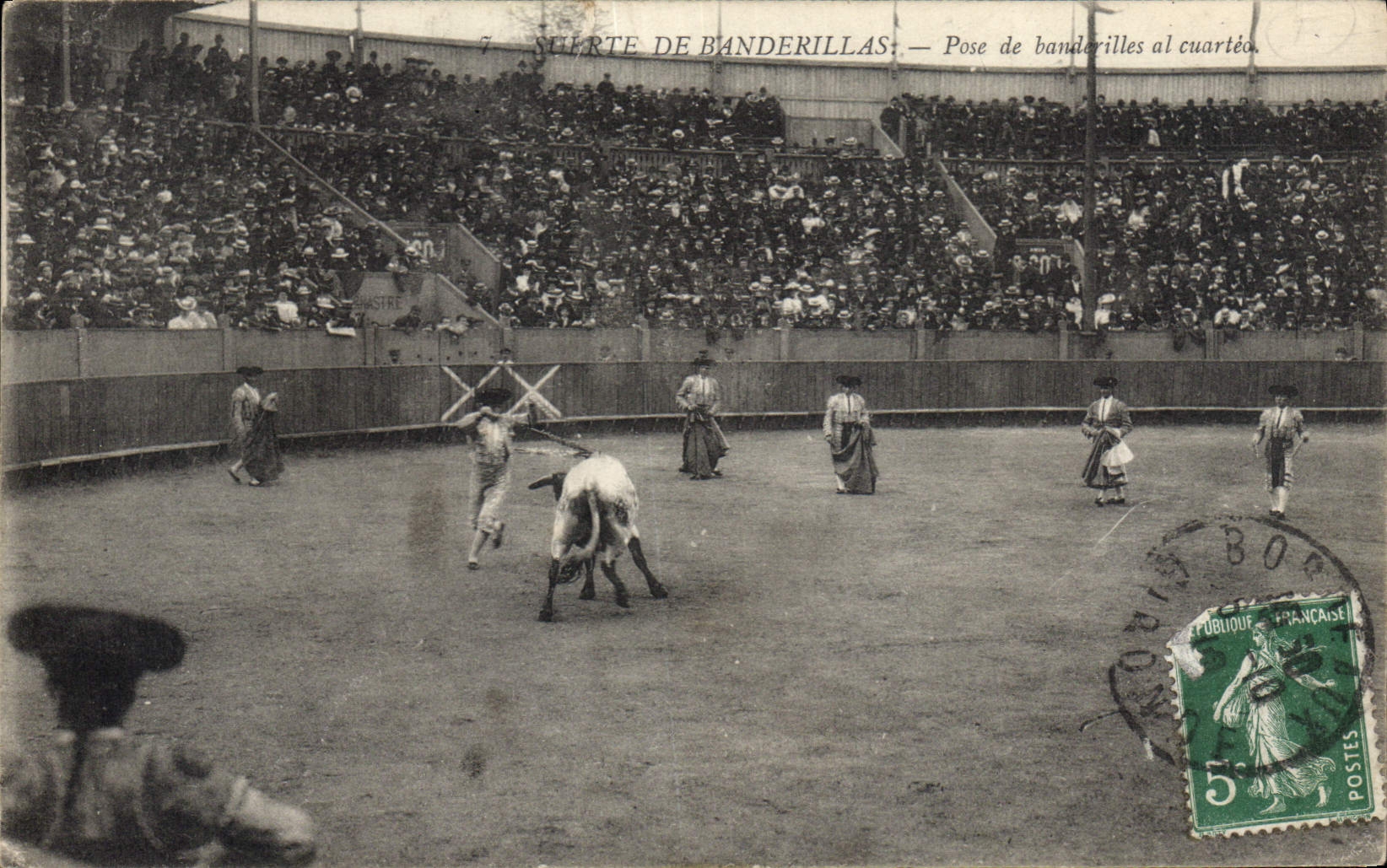CPA Corrida Course de taureaux Suerte de banderillas