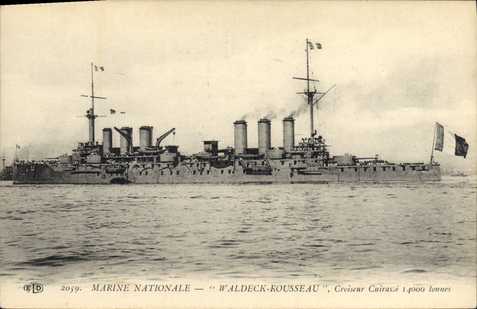 CPA Bateau de Guerre Waldeck Rousseau Croiseur Cuirasse 