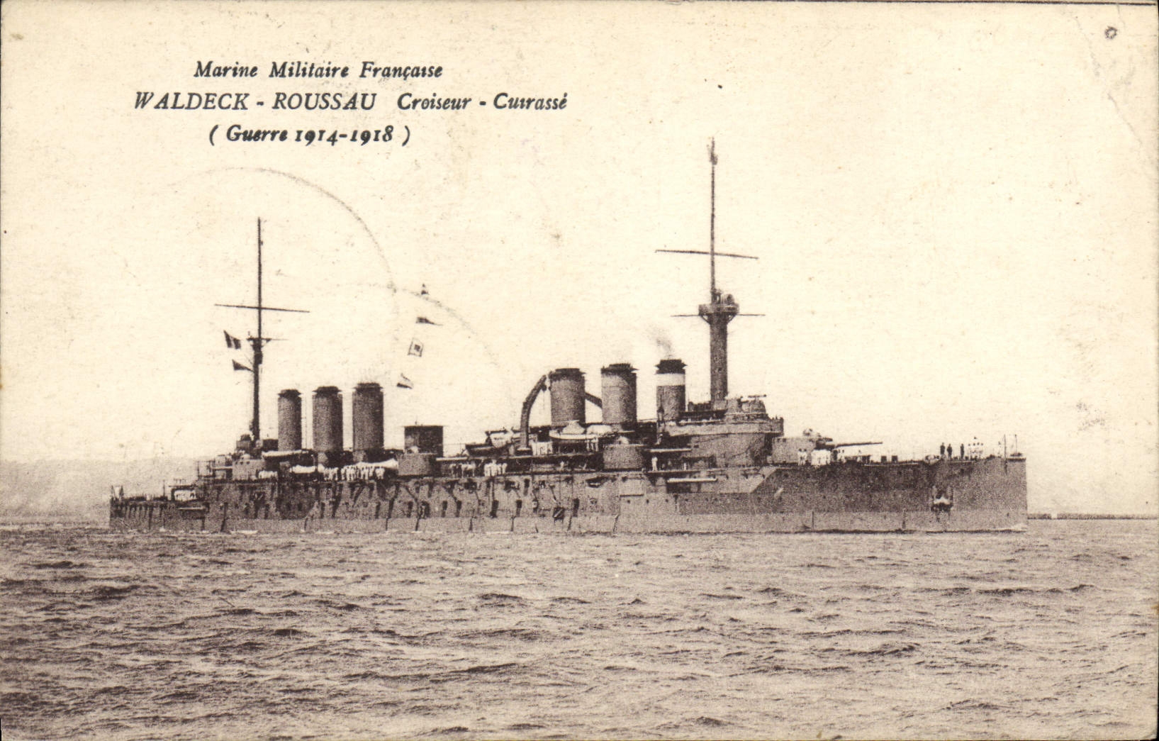 CPA Bateau de Guerre Waldeck Rousseau Croiseur Cuirasse 