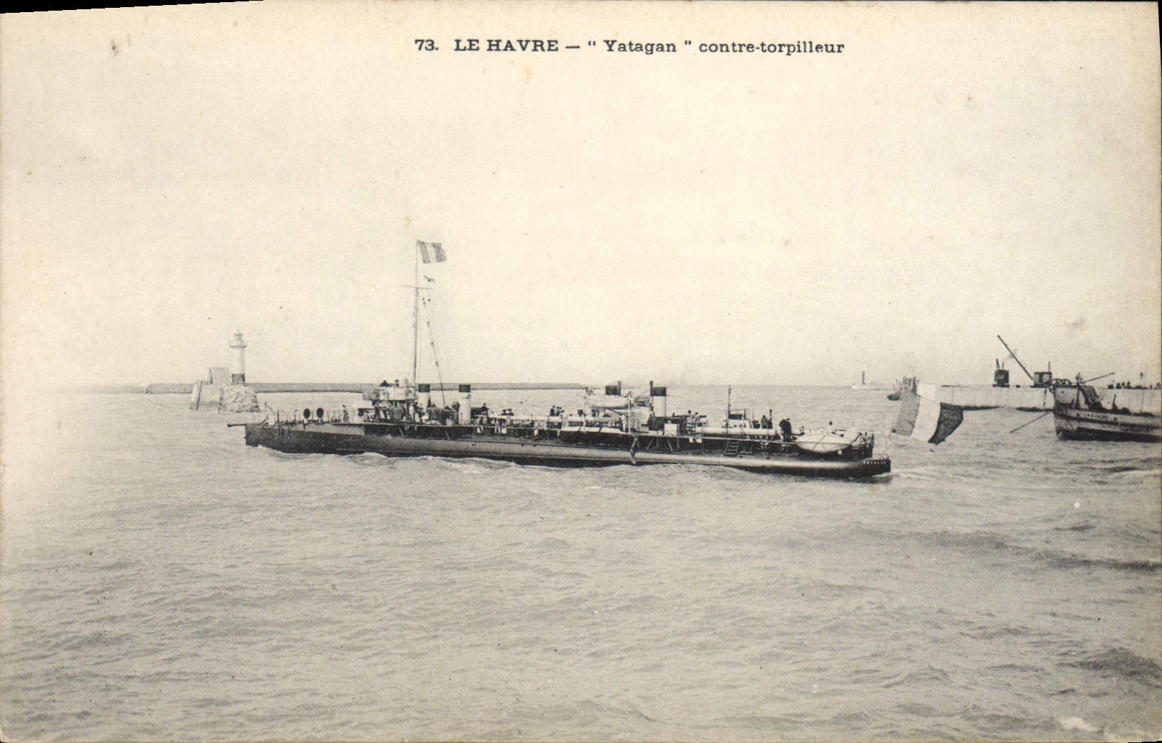 CPA Bateau de Guerre Le Havre Yatagn Contre torpilleur