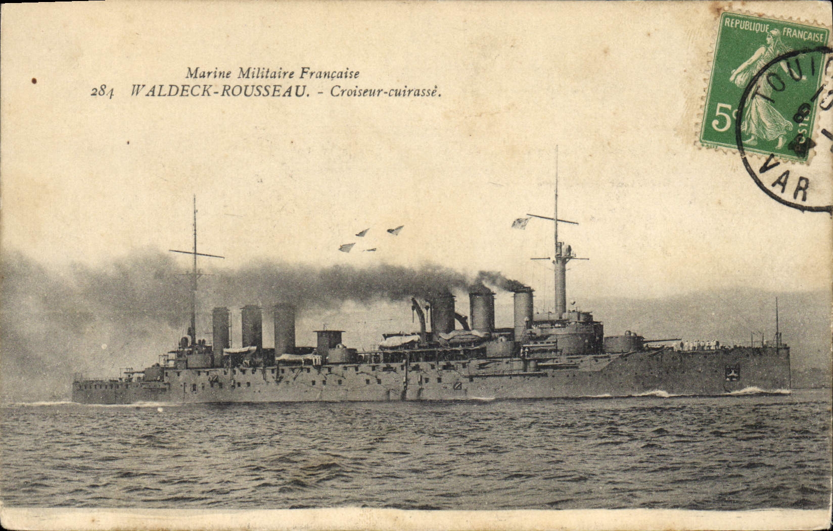 CPA Bateau de Guerre Waldeck Rousseau Croiseur Cuirasse 