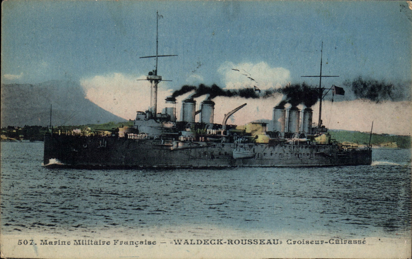 CPA Bateau de Guerre Waldeck Rousseau Croiseur Cuirasse