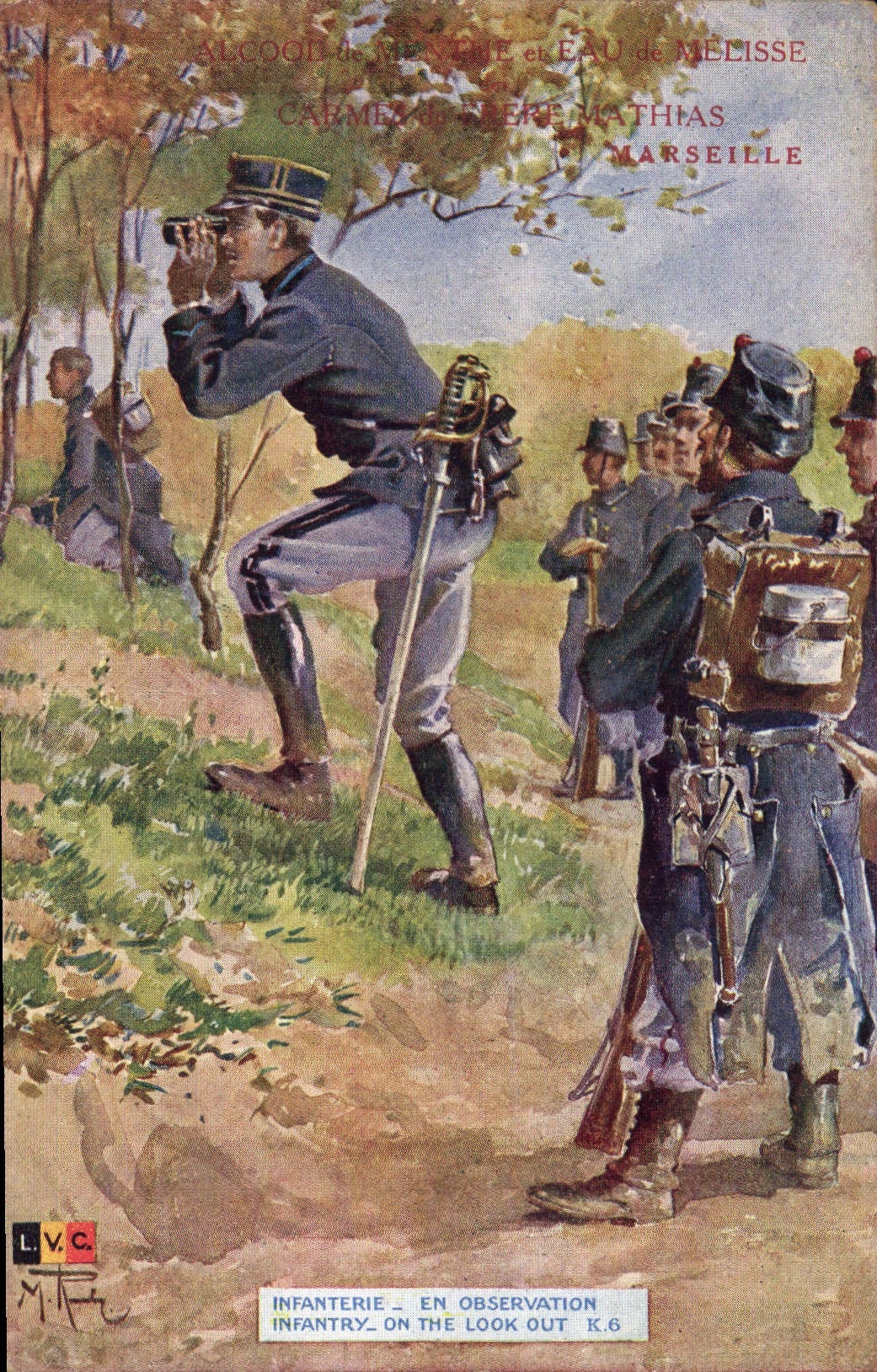 CPA Militaria LVC Infanterie En observation